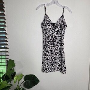 3 / $30 Hollister Black Floral Mini Slip Dress Tie Front‎ Y2K Daisy